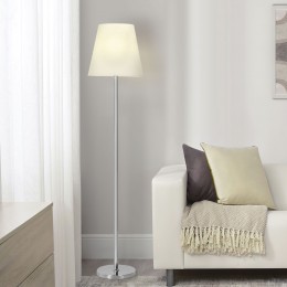 Напольный светильник с тканевым абажуром 01166/1 хром Eurosvet