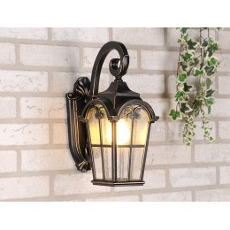 Уличный настенный светильник Mira D черное золото Elektrostandard