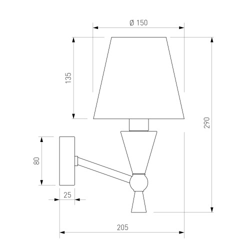 Настенный светильник с керамическим декором 103014 Eurosvet