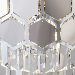 Настенный светильник с хрусталем 10124/2 хром/прозрачный хрусталь Strotskis (10113/2) Eurosvet