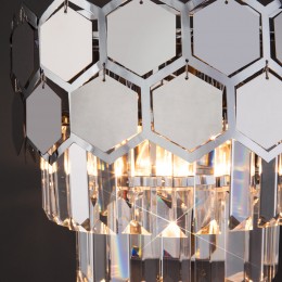 Настенный светильник с хрусталем 10124/2 хром/прозрачный хрусталь Strotskis (10113/2) Eurosvet