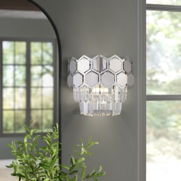 Настенный светильник с хрусталем 10124/2 хром/прозрачный хрусталь Strotskis (10113/2) Eurosvet