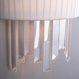 Настенный светильник с тканевым абажуром 10122/2 хром Eurosvet