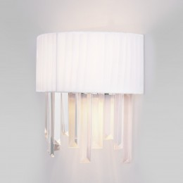 Настенный светильник с тканевым абажуром 10122/2 хром Eurosvet