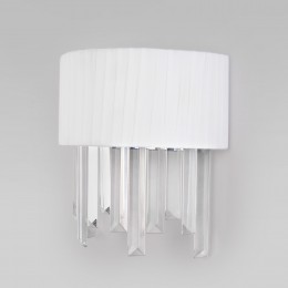 Настенный светильник с тканевым абажуром 10122/2 хром Eurosvet