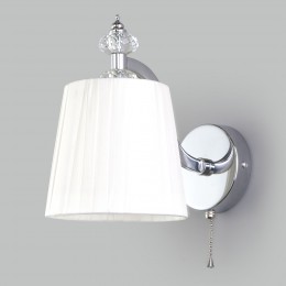 Настенный светильник с тканевым абажуром 60122/1 хром Eurosvet