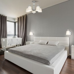 Настенный светильник с тканевым абажуром 60122/1 хром Eurosvet