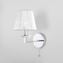 Настенный светильник с тканевым абажуром 60125/1 хром Eurosvet