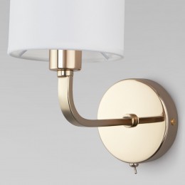 Настенный светильник с тканевым абажуром 60128/1 золото Eurosvet