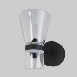 Настенный светильник со стеклянным плафоном 201053 LED черный Eurosvet