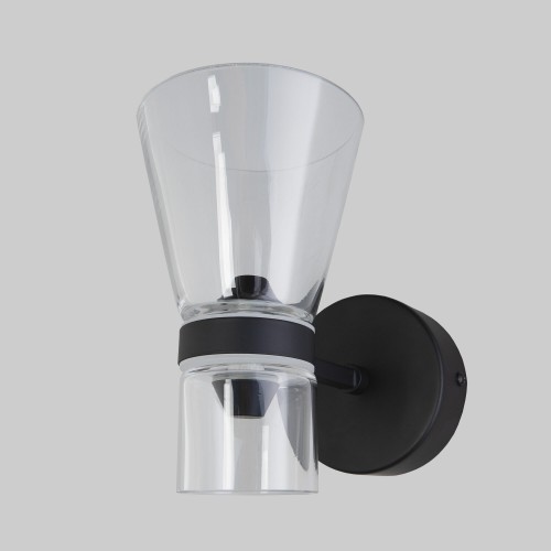 Настенный светильник со стеклянным плафоном 201053 LED черный Eurosvet