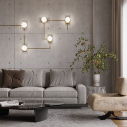 Настенный светильник со стеклянным плафоном 40033/1 золото Eurosvet