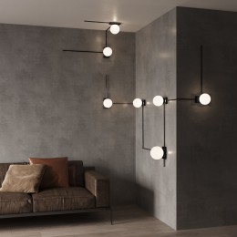 НАСТЕННЫЙ СВЕТИЛЬНИК СО СТЕКЛЯННЫМ ПЛАФОНОМ 40036/1 черный жемчуг Eurosvet