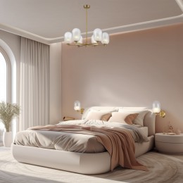 Настенный светильник со стеклянным плафоном 60161 латунь Eurosvet