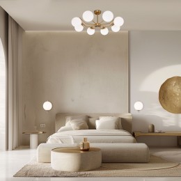 Настенный светильник со стеклянным плафоном 70153/1 латунь Eurosvet