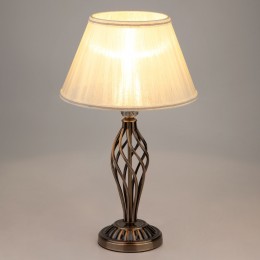 Настольный светильник с тканевым абажуром 01002/1 античная бронза Eurosvet
