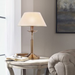 Настольный светильник с тканевым абажуром 01010/1 античная бронза Eurosvet