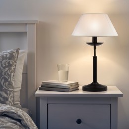 Настольный светильник с тканевым абажуром 01010/1 черный Eurosvet
