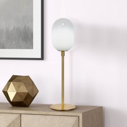 Настольный светильник со стеклянным плафоном 01161/1 латунь Eurosvet