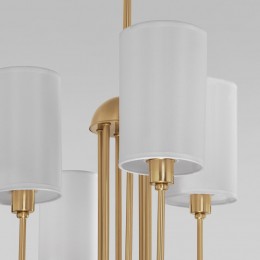 Подвесная люстра с тканевыми абажурами 60164/6 латунь Eurosvet