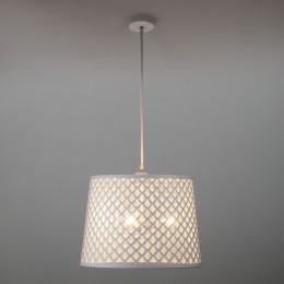 Подвесной светильник с тканевым абажуром 70076/3 белый Eurosvet