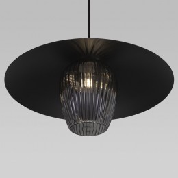 Подвесной светильник со стеклянным плафоном 50259/1 черный/дымчатый Eurosvet