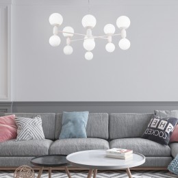 Подвесной светильник со стеклянными плафонами 30182 белый Eurosvet