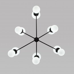 Подвесной светильник со стеклянными плафонами 30182 черный Eurosvet