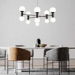 Подвесной светильник со стеклянными плафонами 30182 черный Eurosvet