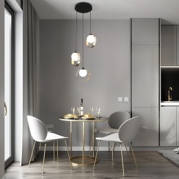 Подвесной светильник со стеклянными плафонами 50205/3 черный / бронза Eurosvet