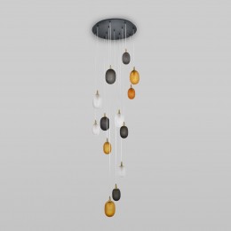 Подвесной светильник со стеклянными плафонами 50266 дымчатый/прозрачный/янтарный Eurosvet