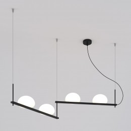 Подвесной светильник со стеклянными плафонами 70145/4 черный Eurosvet