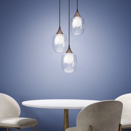 Подвесной светильник со стеклянными плафонами 70216/3 латунь Eurosvet