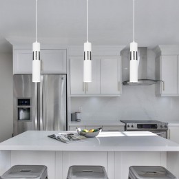 Подвесной светильник в стиле лофт 50097/1 белый/хром Eurosvet