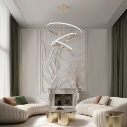 Подвесной светодиодный светильник с регулировкой цветовой температуры и яркости 90264/3 латунь Eurosvet