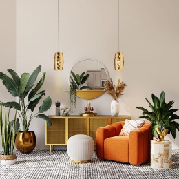 Подвесной светодиодный светильник в стиле лофт 50246/1 LED/ золото Eurosvet