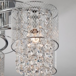 Потолочная люстра с хрусталем 30137/5 хром Eurosvet