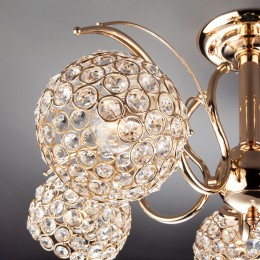 Потолочная люстра с хрусталем 7777/5 золото Eurosvet