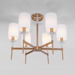 Потолочная люстра с тканевыми абажурами 60132/6 латунь Eurosvet
