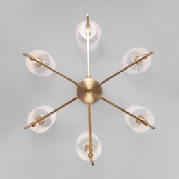 Потолочная люстра с тканевыми абажурами 60132/6 латунь Eurosvet