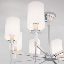 Потолочная люстра с тканевыми абажурами 60132/8 хром Eurosvet