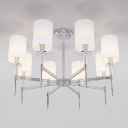 Потолочная люстра с тканевыми абажурами 60132/8 хром Eurosvet