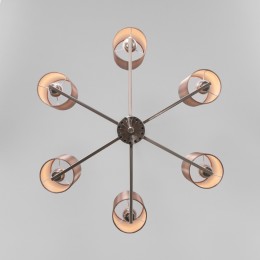 Потолочная люстра с тканевыми абажурами 60134/6 никель Eurosvet