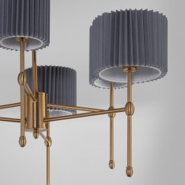 Потолочная люстра с тканевыми абажурами 60162/6 латунь Eurosvet