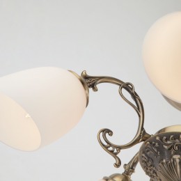 Потолочная люстра со стеклянными плафонами 22010/5 античная бронза Eurosvet