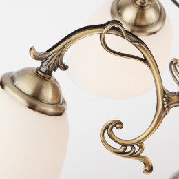 Потолочная люстра со стеклянными плафонами 22010/6+2 античная бронза Eurosvet