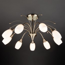 Потолочная люстра со стеклянными плафонами 22080/9 античная бронза Eurosvet
