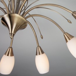 Потолочная люстра со стеклянными плафонами 22080/9 античная бронза Eurosvet