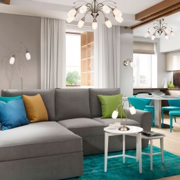 Потолочная люстра со стеклянными плафонами 22080/9 античная бронза Eurosvet