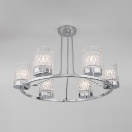 Потолочная люстра со стеклянными плафонами 60127/6 хром Eurosvet